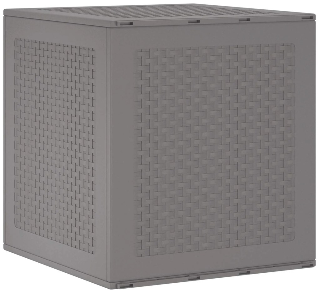 vidaXL Caixa de Armazenamento Cinzento-claro 55 x 53 x 57 cm