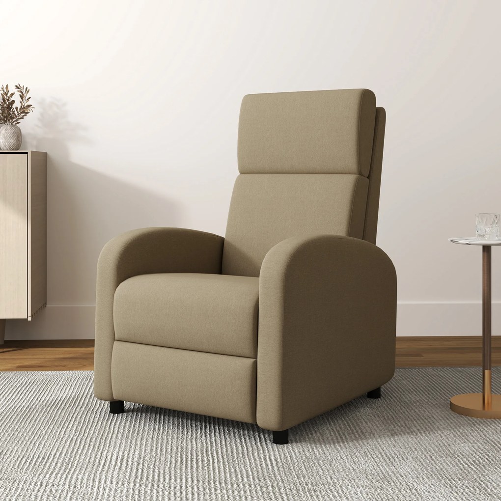 Poltrona relax, poltrona reclinável de sala, poltrona de relaxamento - encosto ajustável até 160°, apoio para os pés integrado