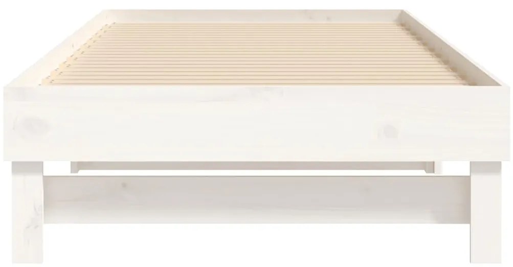 Sofá-cama de puxar 2x(80x200) cm pinho maciço branco