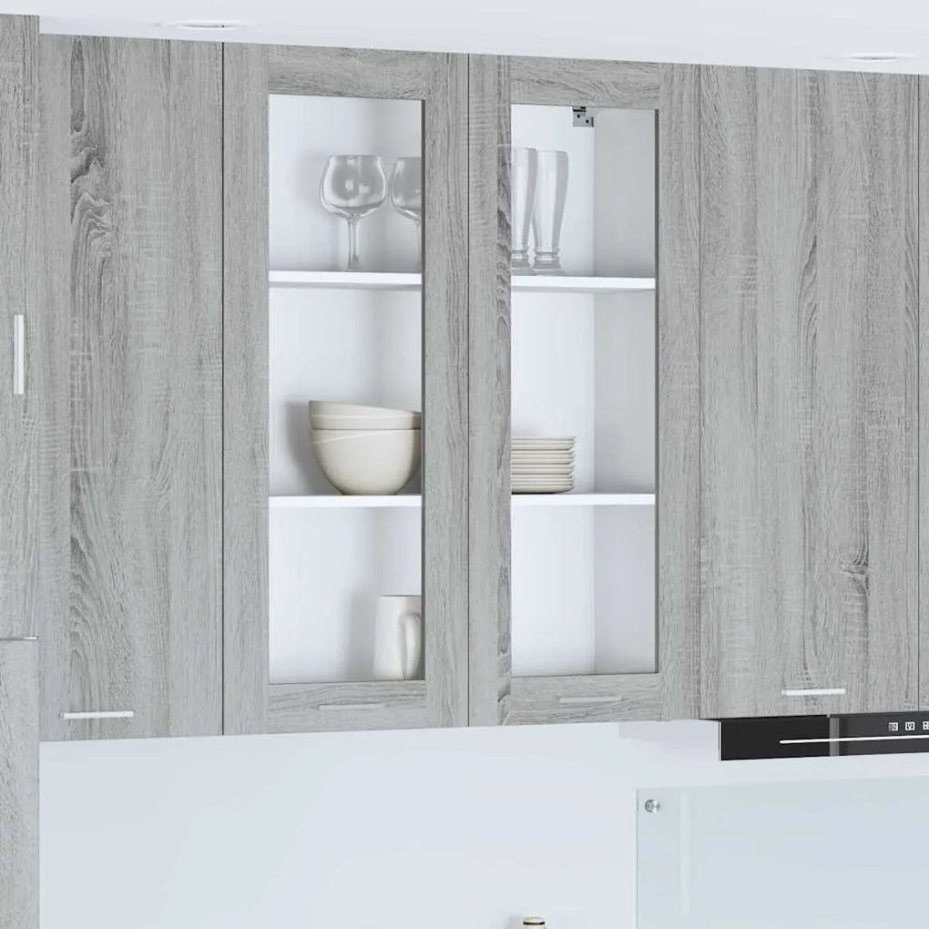 vidaXL Armário suspenso com porta Cinza Sonoma 80 x 31 x 100 cm