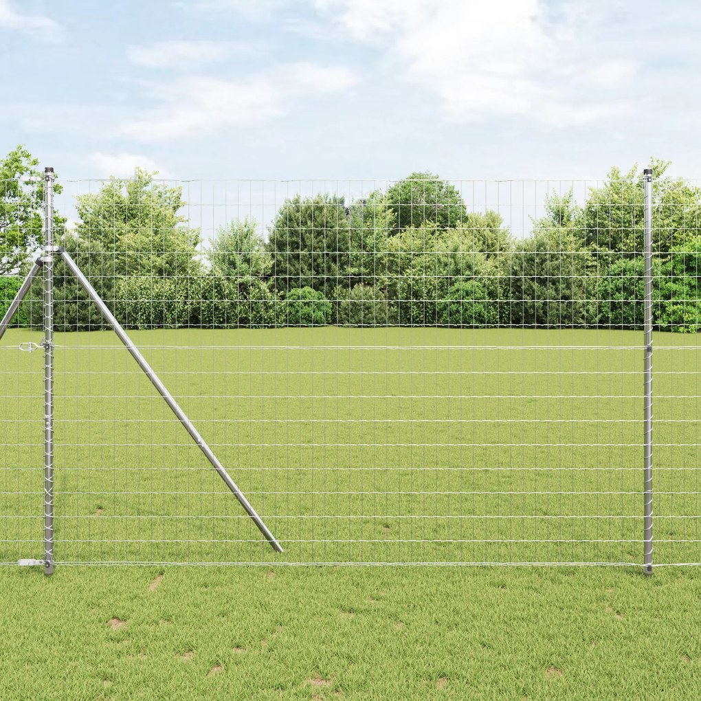 vidaXL Cerca Euro 1,5x10 m Aço Galvanizado