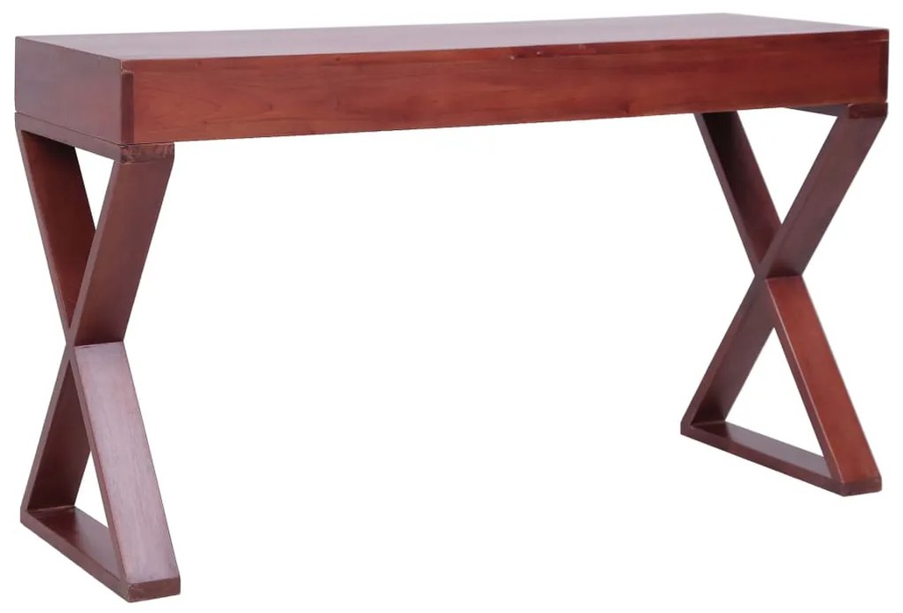 Secretária 115x47x77 cm madeira de mogno maciça castanho
