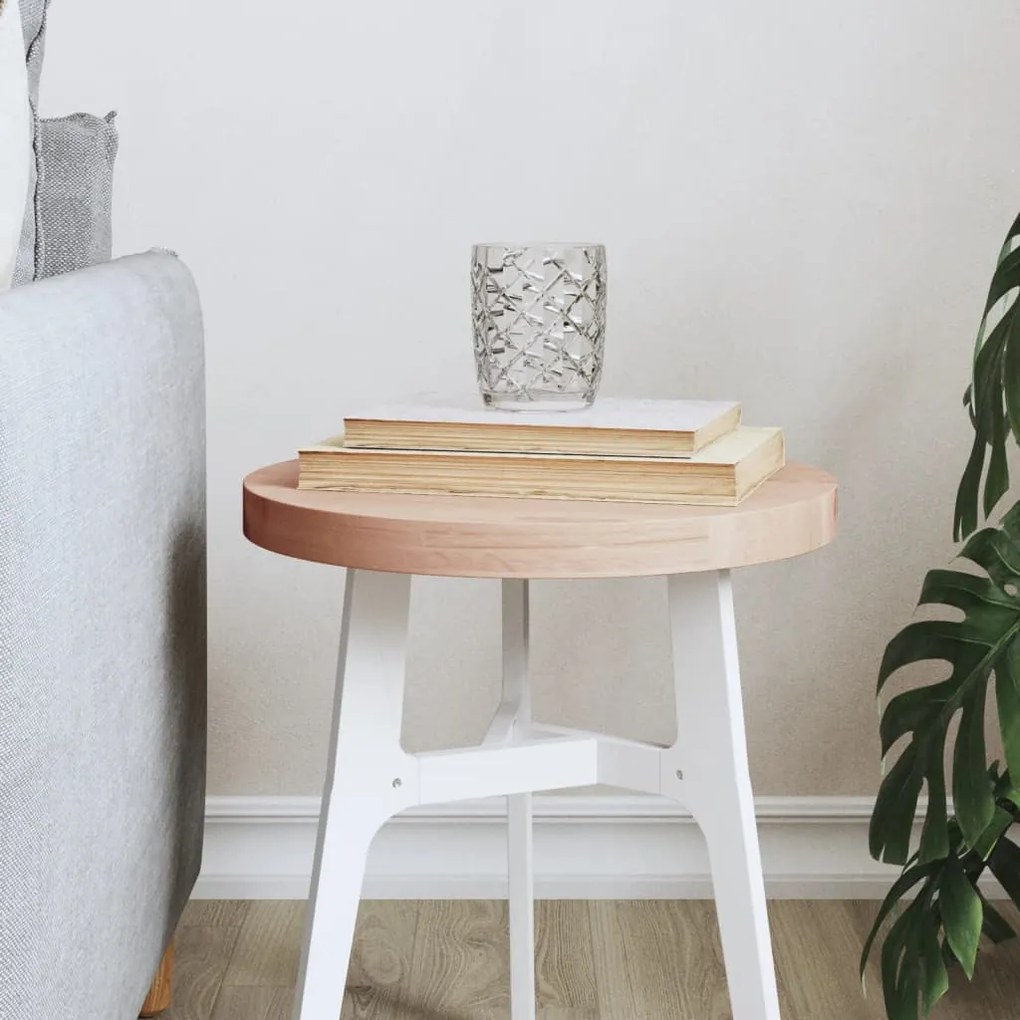 vidaXL Tampo de mesa redondo Ø30x2,5 cm madeira de faia maciça