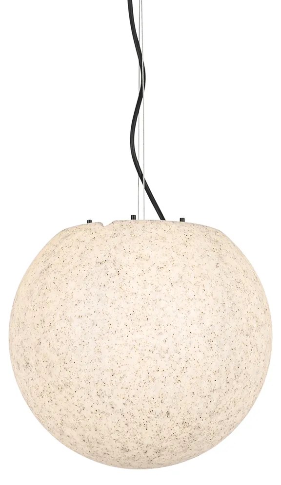 Candeeiro de suspensão exterior moderno cinzento 35 cm IP65 - Nura Moderno