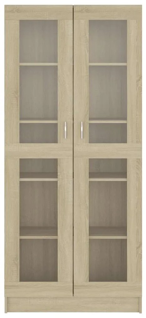 Armário vitrine derivados de madeira carvalho sonoma