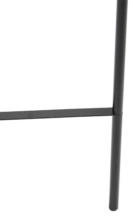 Candeeiro de pé design preto com vidro fumê - Bliss Design