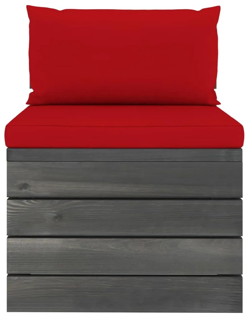 2 pcs conjunto lounge de paletes com almofadões pinho maciço