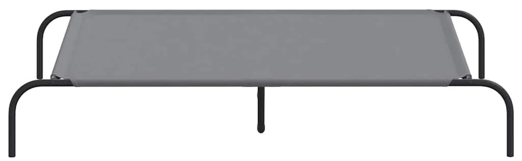 Cama para cães elevada 130x80x20cm tecido oxford e aço cinzento