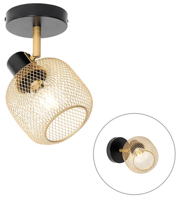 Ponto industrial preto com ouro - Bliss Mesh Industrial