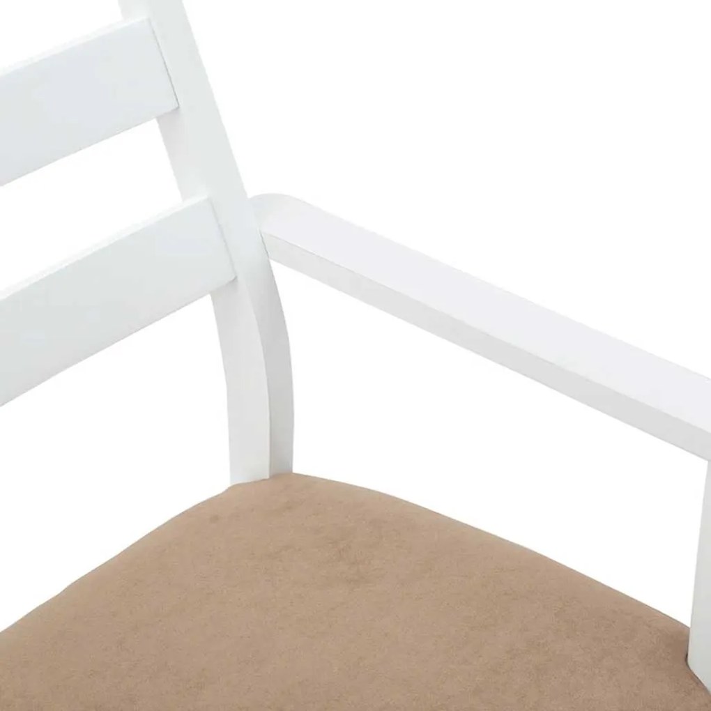 Cadeiras de jantar com almofadões 2 pcs madeira maciça branco