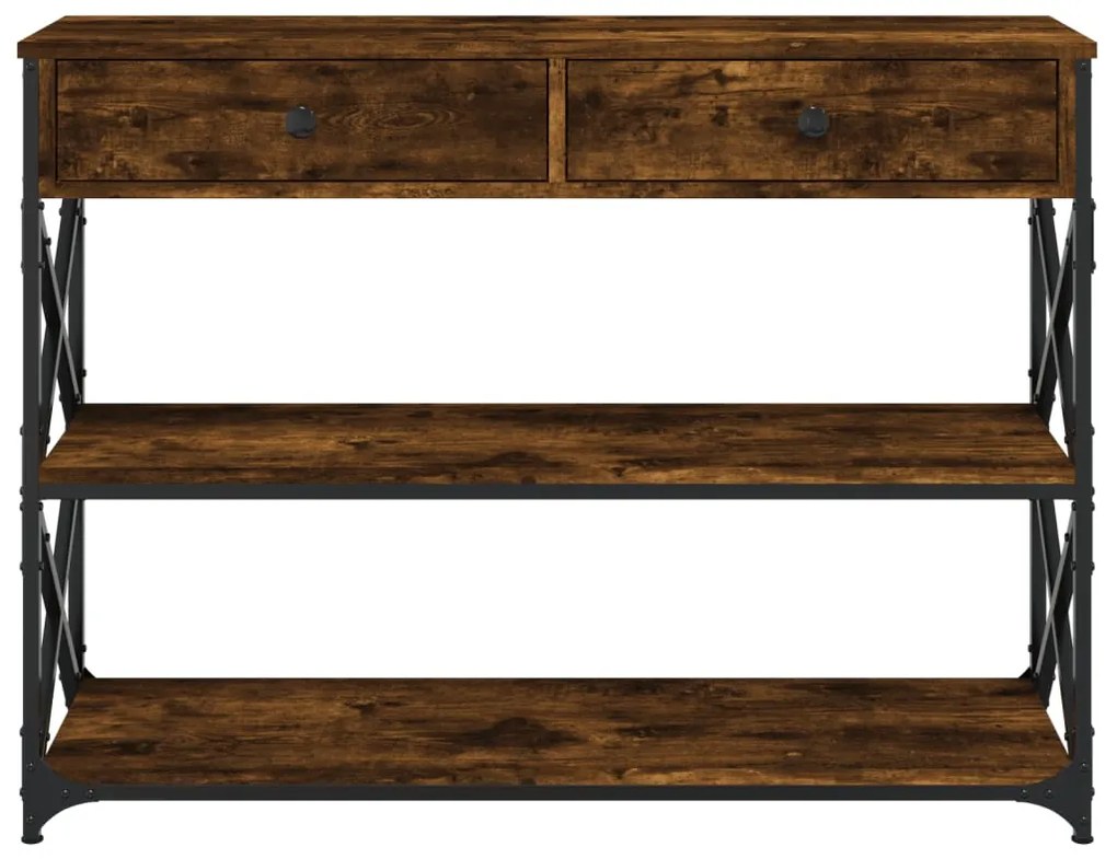 Mesa consola 100x28x75 cm derivados de madeira carvalho fumado