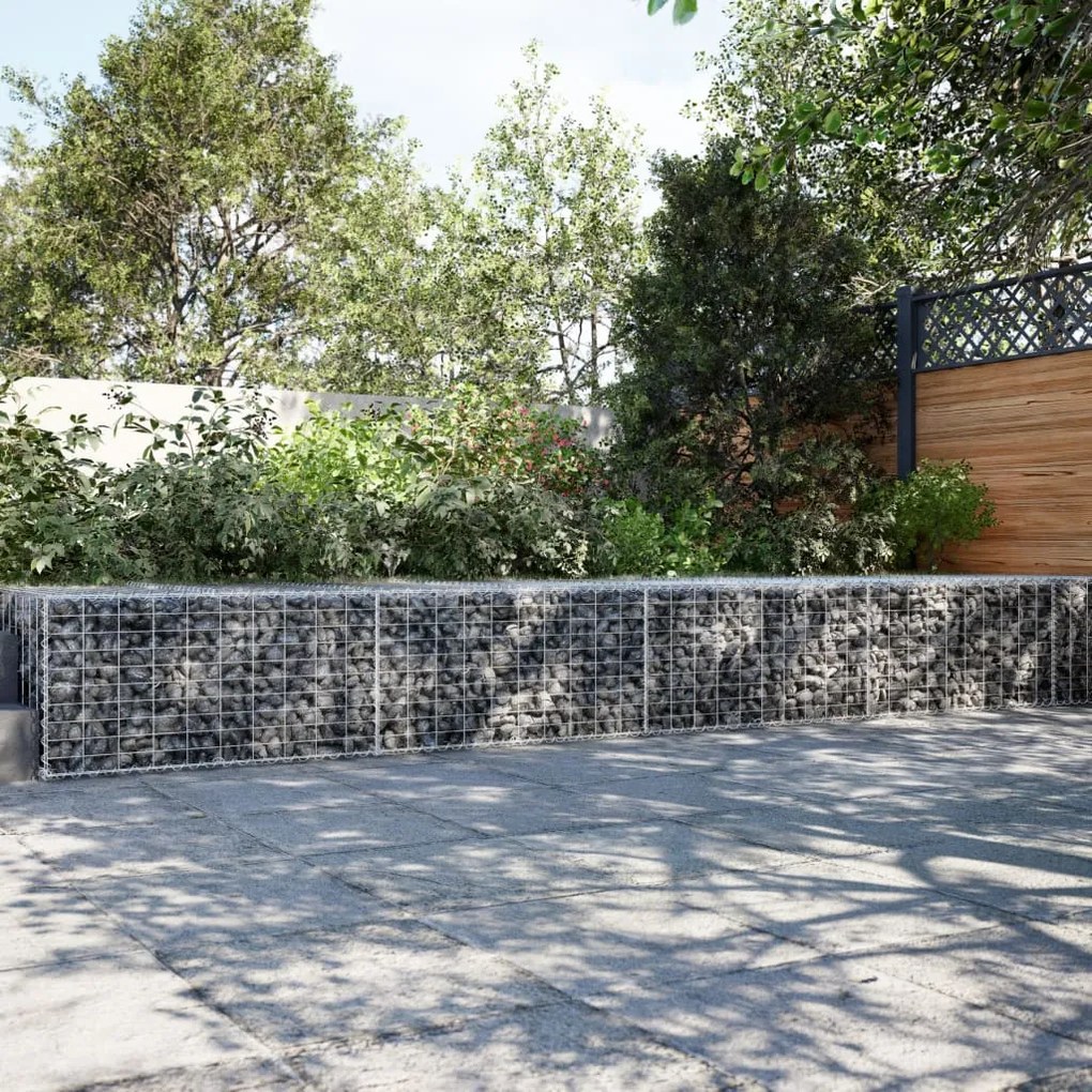 Cesto gabião com cobertura 500x100x50 cm ferro galvanizado