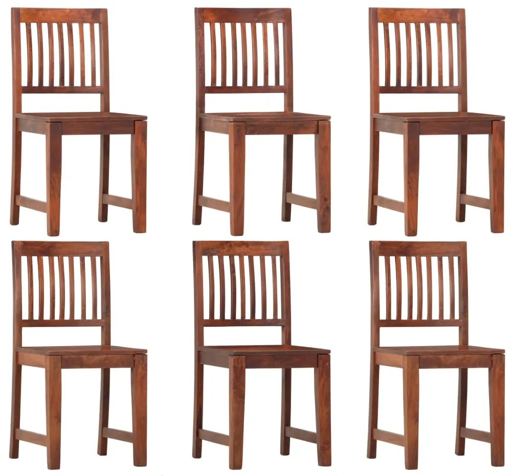 vidaXL Cadeiras de jantar 6 pcs madeira de mangueira maciça