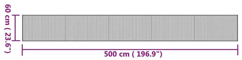 Tapete retangular 60x500 cm bambu cor natural