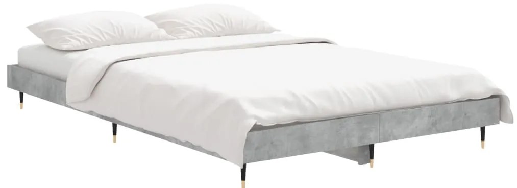 Estrutura de cama 120x190 cm derivados de madeira cinza cimento