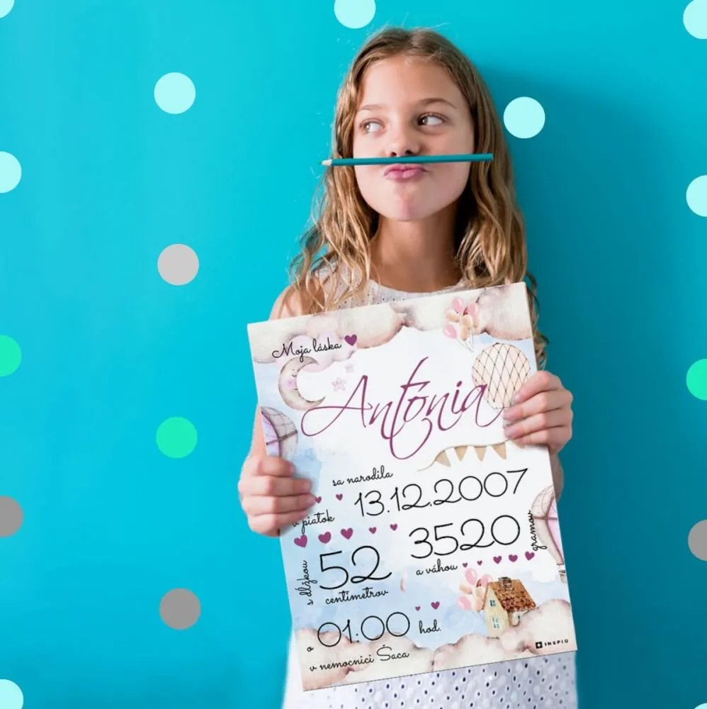 Parede com pontos em tons turquesa