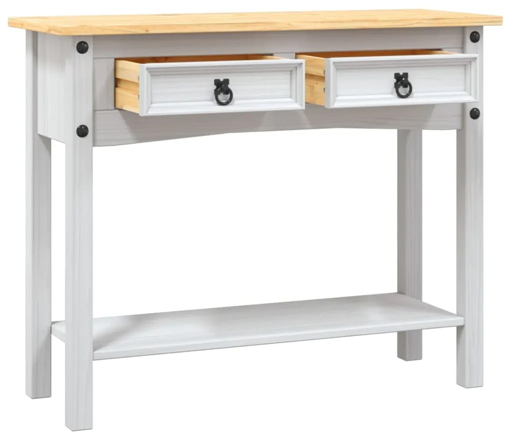 Mesa consola Corona pinho mexicano 90x34,5x73 cm branco