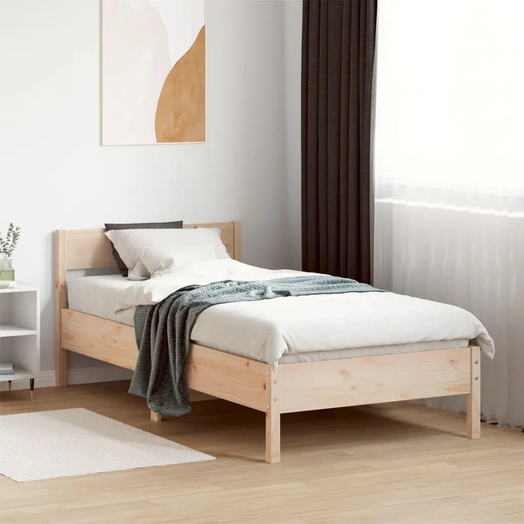 Cama sem colchão 90x190 cm madeira de pinho maciça