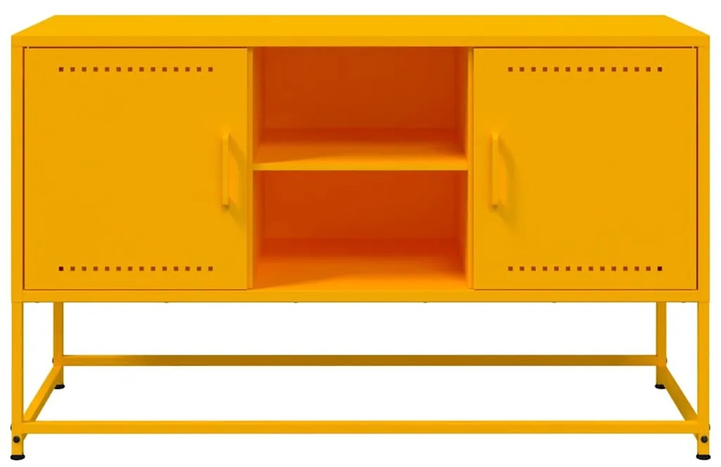 Móvel de TV 100,5x39x60,5 cm aço amarelo mostarda