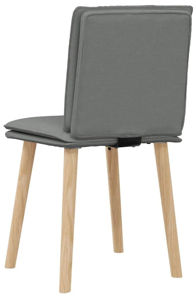 Cadeiras de jantar 2 pcs tecido cinzento-escuro