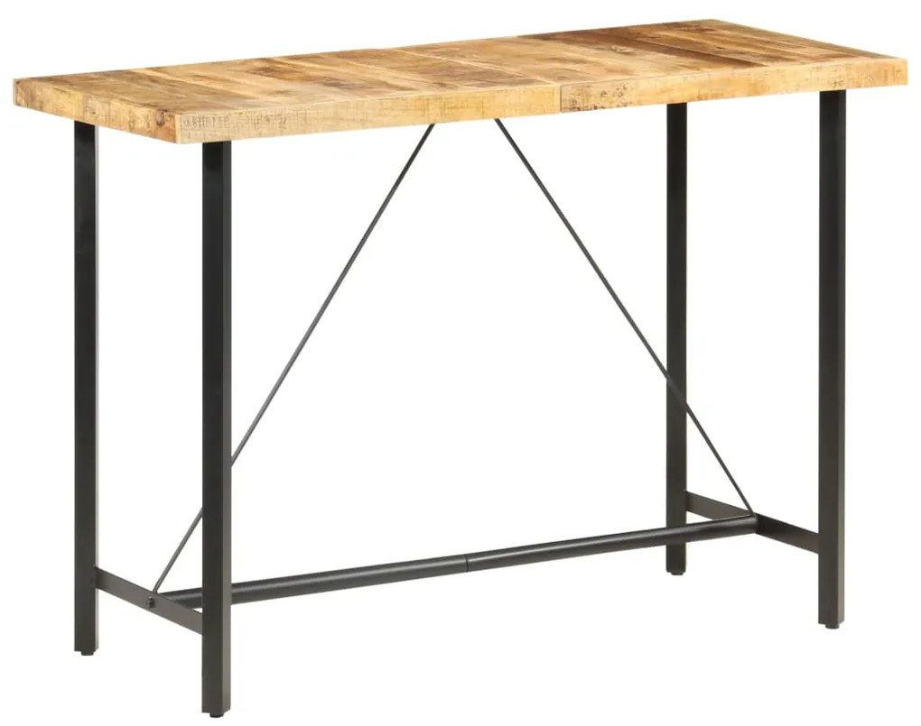 Mesa de bar 150x70x107 cm madeira de mangueira áspera