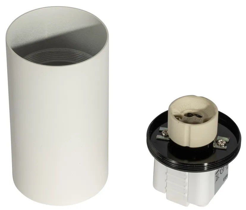 Foco moderno branco para sistema de trilho monofásico GU10 50mm - Iconic Ruby Honey