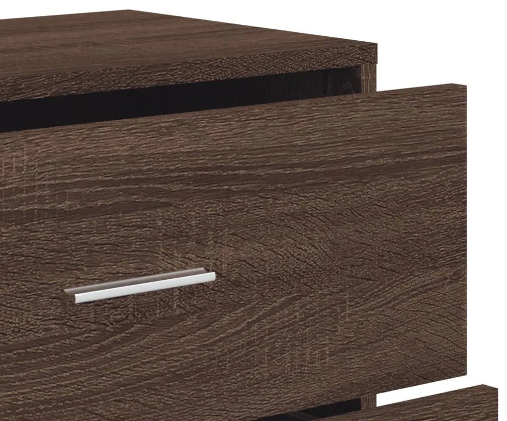 Aparadores 2 pcs 60x31x84cm derivados madeira carvalho castanho