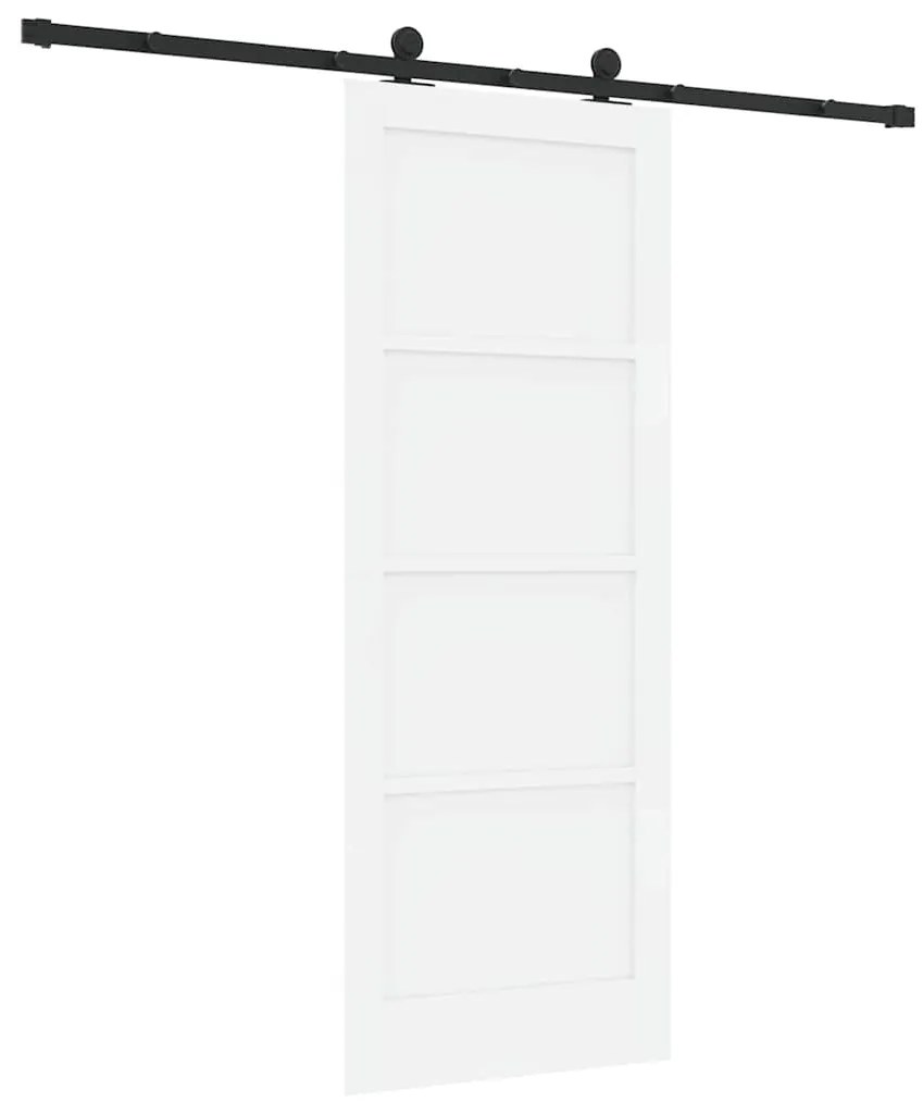 Porta Deslizante vidaXL com Conjunto de Hardware 'ORKDAL'Branca em Mad
