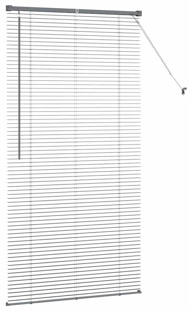 Persiana de Janela Cinzento-escuro 85 x 175 cm Alumínio