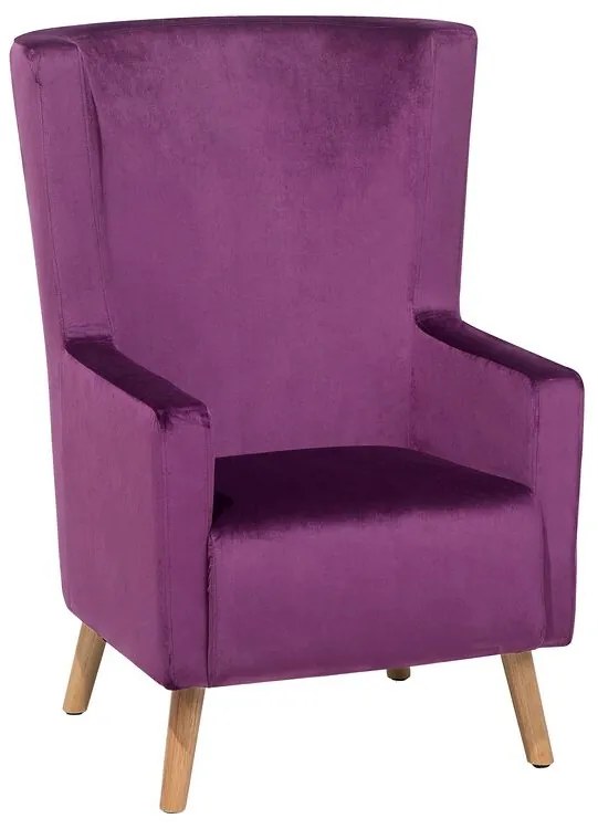Poltrona em veludo roxo ONEIDA Beliani