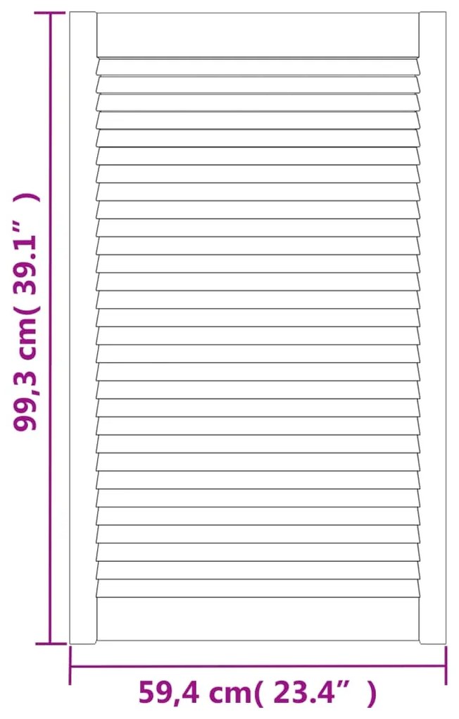 Portas de armário 4 pcs com design de persiana pinho maciço