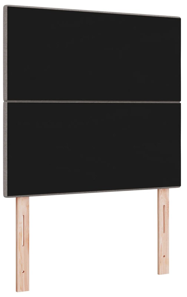 Cabeceira vidaXL Botão Almofadado Taupe 90 cm Tecido