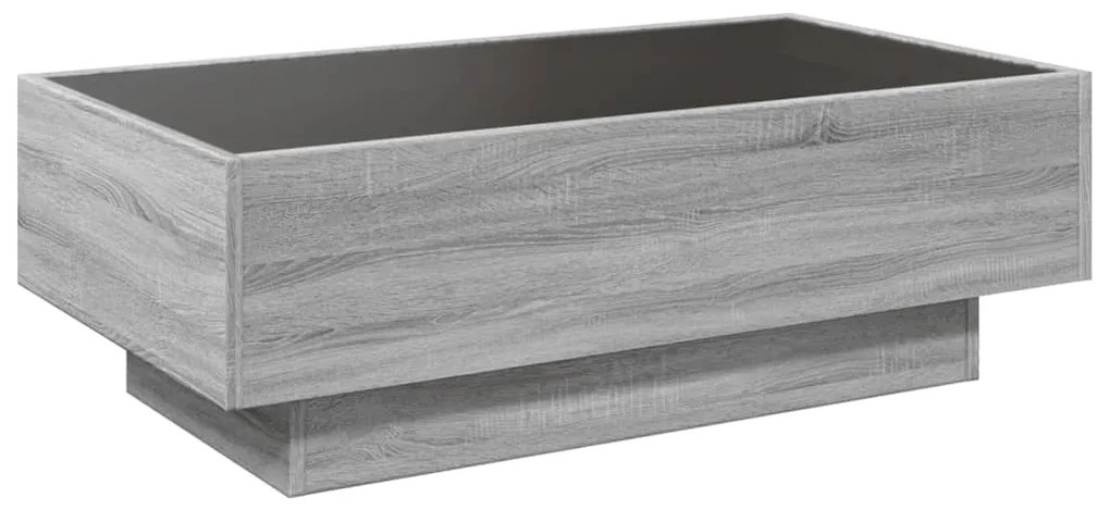 Mesa de centro c/ LEDs 90x50x30 cm derivados de madeira