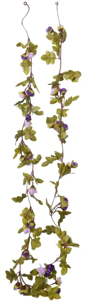 Grinaldas de flores de Natal 6 pcs 215 cm roxo claro