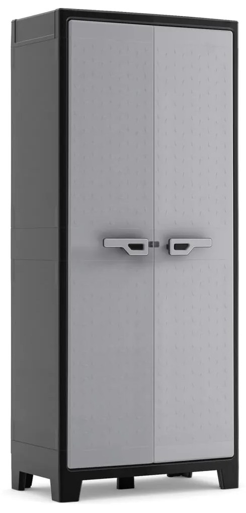 434760 Keter Armário de arrumação multiusos Titan 182 cm preto e cinzento