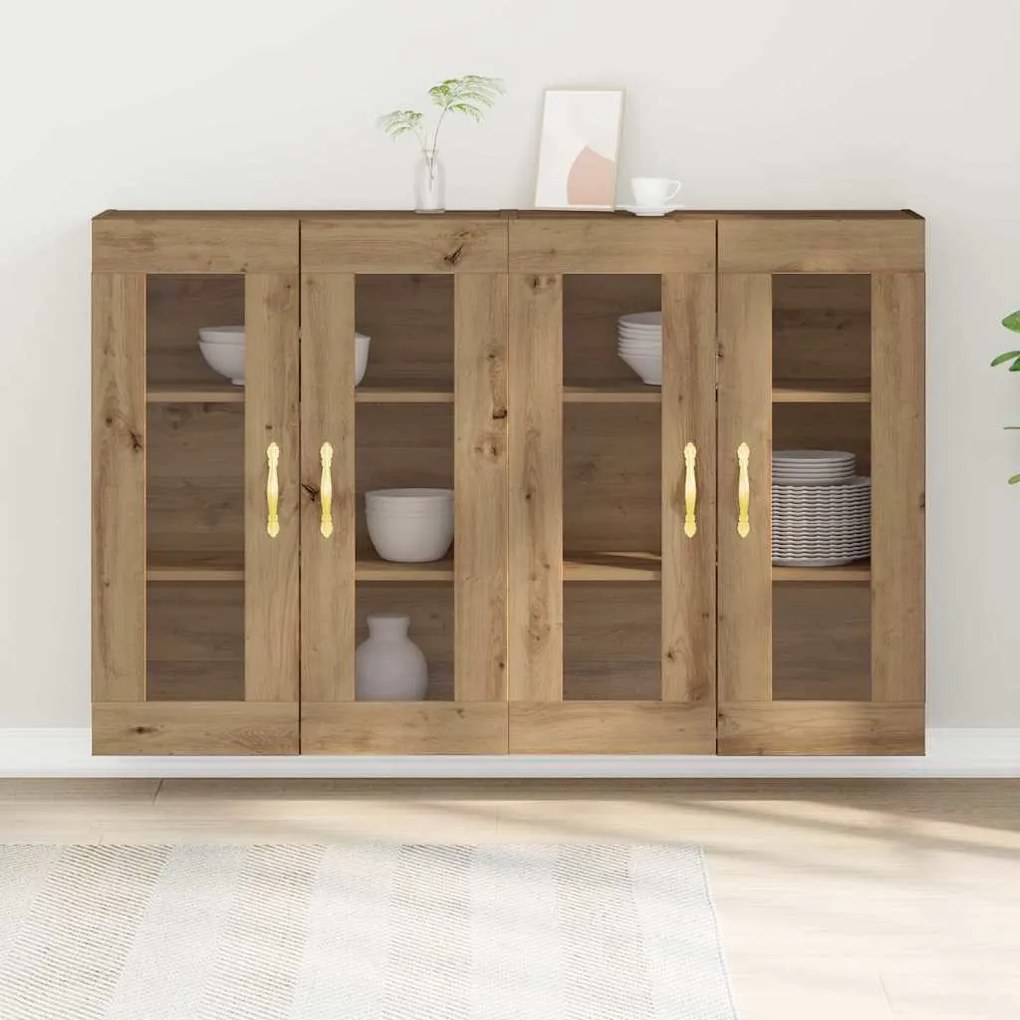 Gabinetes de Parede 2 peças Carvalho Artisan 69,5 x 34 x 90 cm Madeira