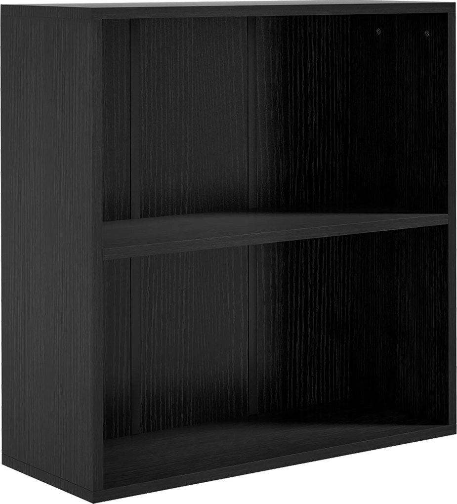 HOMCOM Estante prateleira de arrumação com 2 compartimentos e prateleira ajustável, 60 x 24 x 63 cm, preto | Aosom Portugal