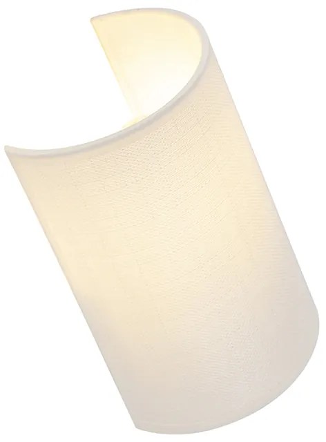 LED Candeeiro de parede inteligente branco com Wi-Fi A60 - Simple Drum Jute Moderno