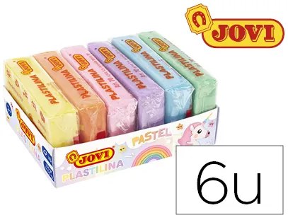 Plasticina Jovi 70 Sortida Formato Pequeno Cores Pastel Sortidas Caixa de 6 Unidades 50 G