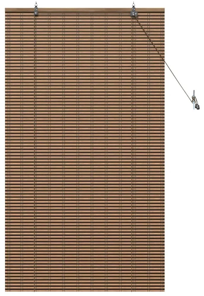 Persiana de Janela com cortinas Manual Castanho 80 x 160 cm Bambu