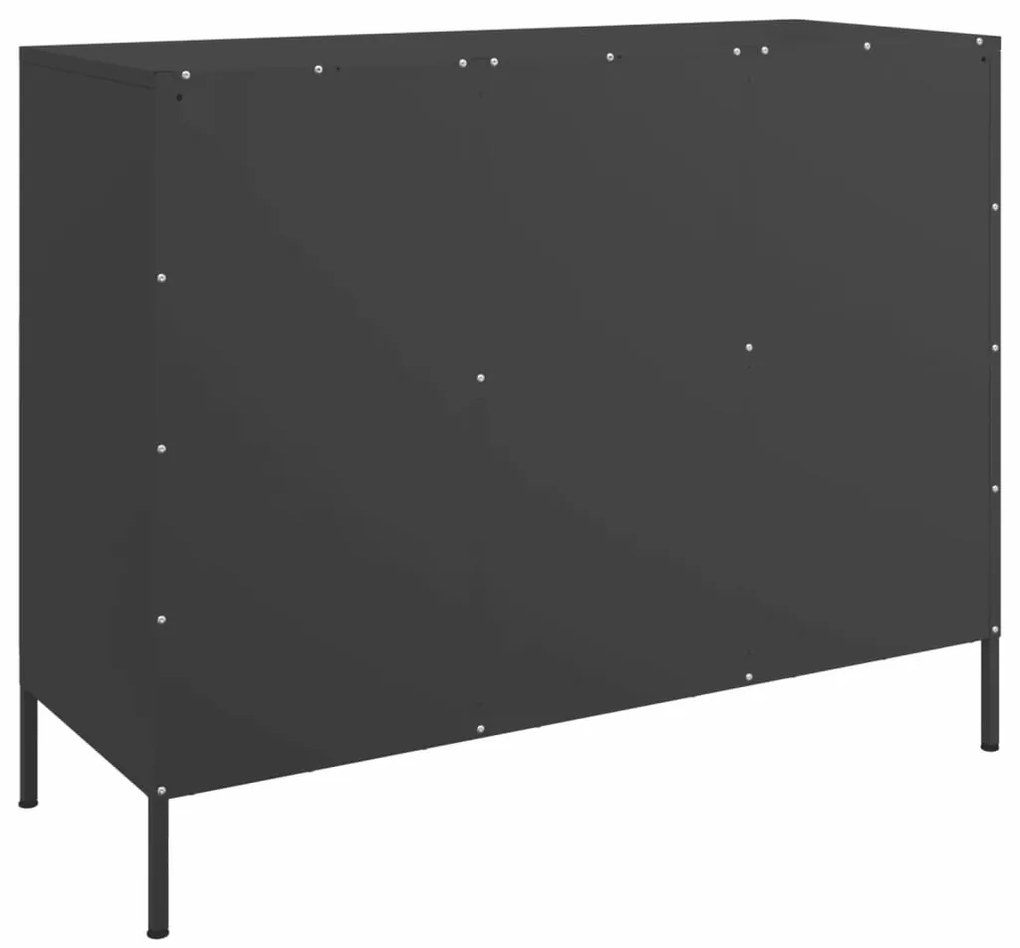 Aparador 100,5x39x79 cm aço preto