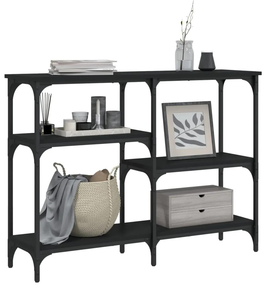 Mesa consola 102x29x75 cm derivados de madeira preto