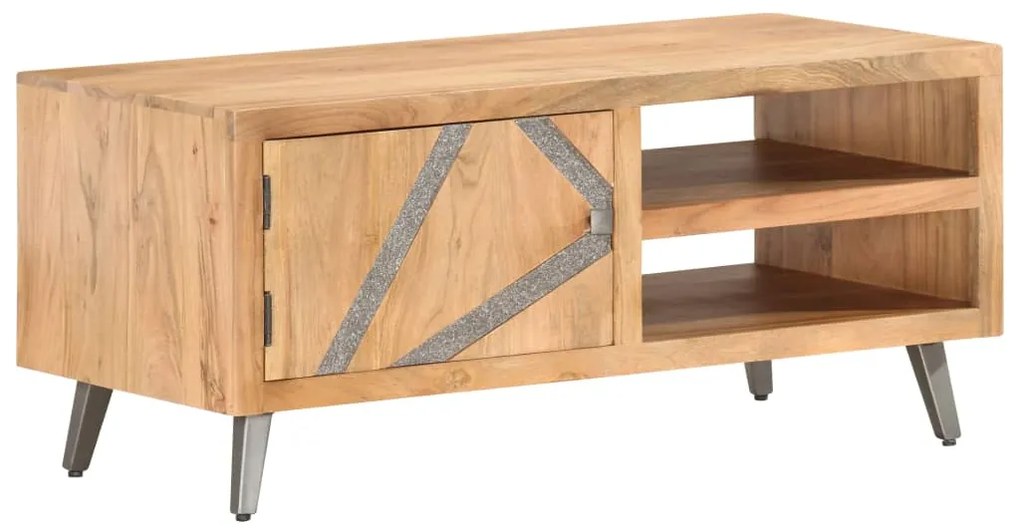 Mesa de centro 90x45x40 cm madeira de acácia maciça