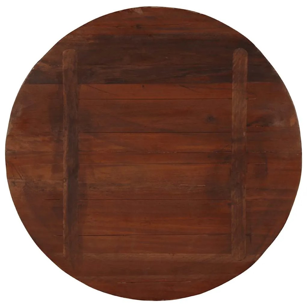 Tampo de mesa redondo Ø80x2,5cm madeira recuperada maciça