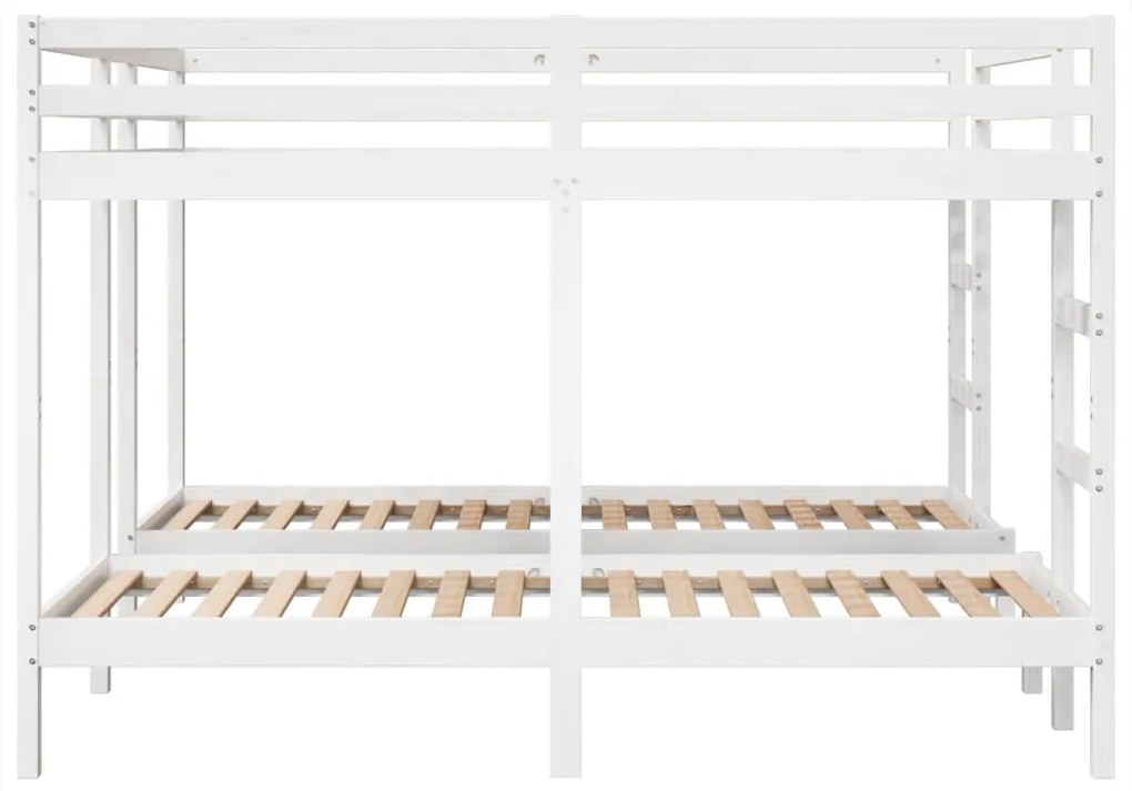 Beliche triplo 200x200/80x200 cm madeira de pinho maciça branco
