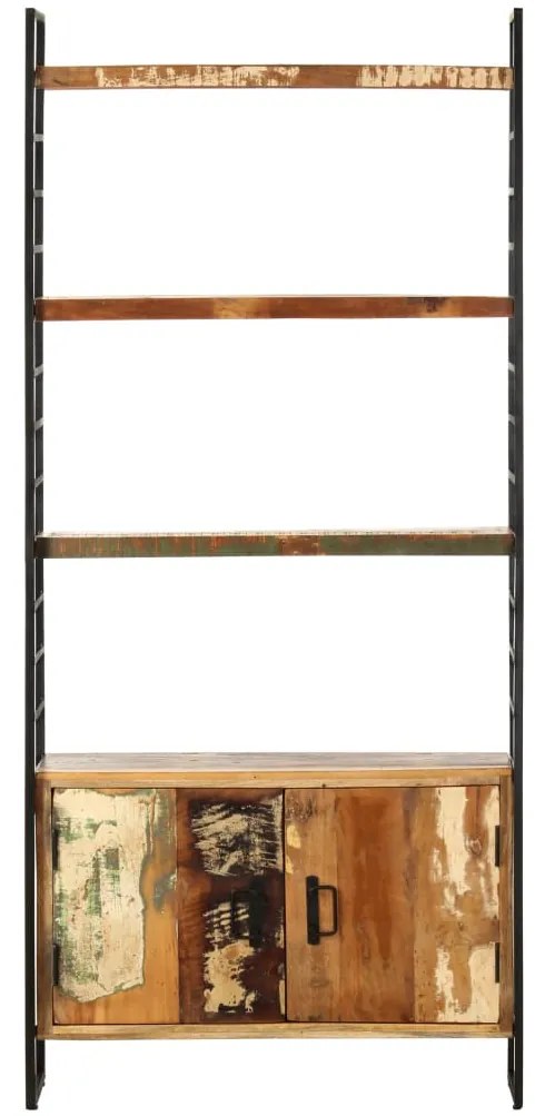 Estante c/ 4 prateleiras 80x30x180 cm madeira recuperada maciça