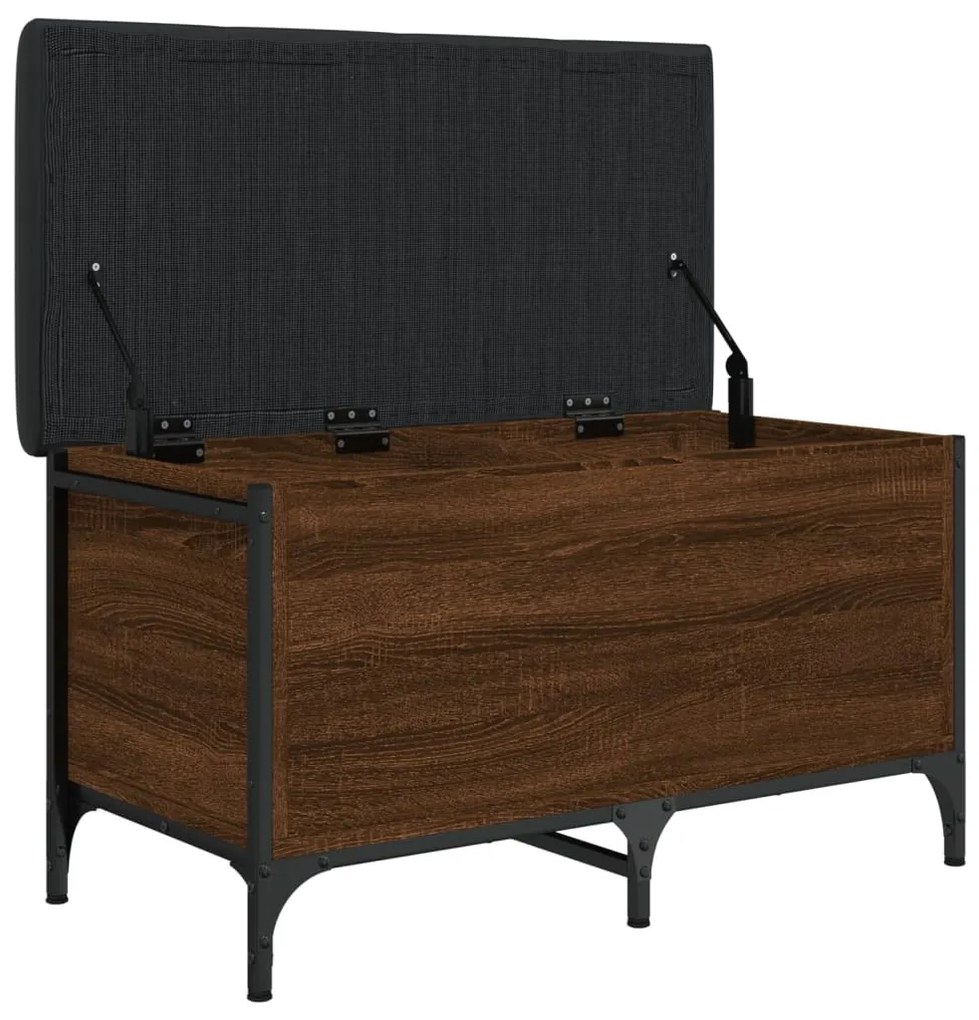 Banco arrumação 82x42x45 cm derivados madeira carvalho castanho