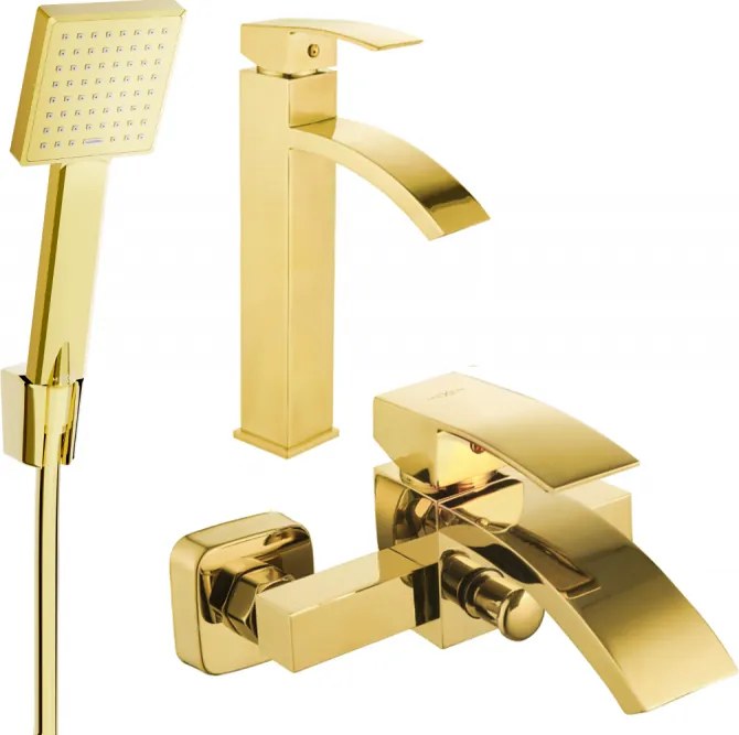 Mexen Libra Conjunto de banheira R45, dourado - 745113R45-50