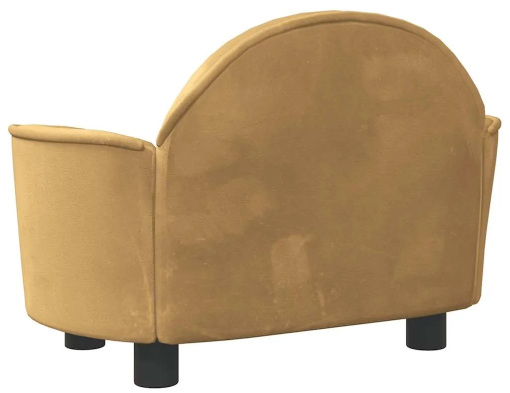Cama para cães 66x40x45 cm veludo castanho