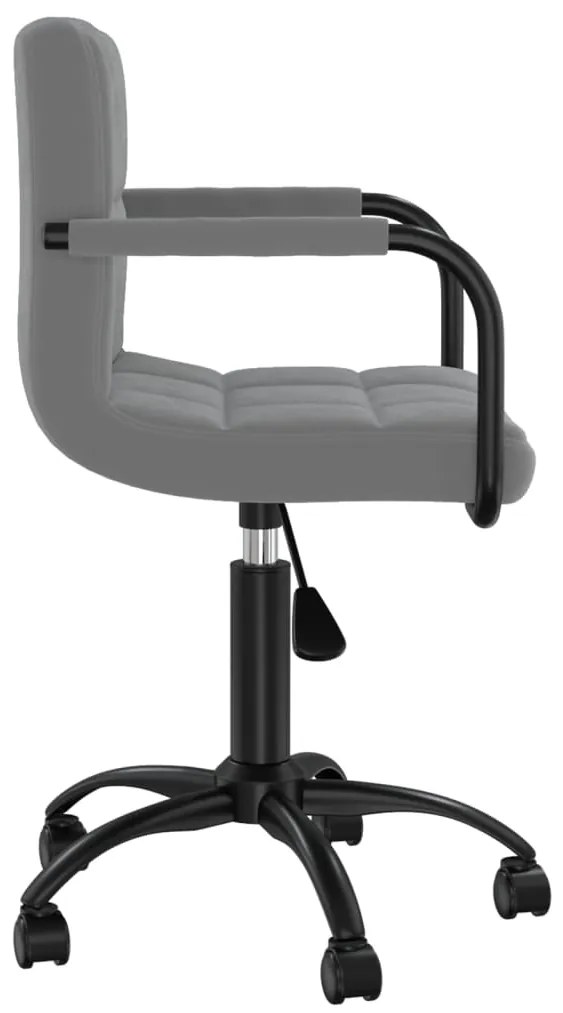 Cadeiras de jantar giratórias 2 pcs veludo cinzento-escuro